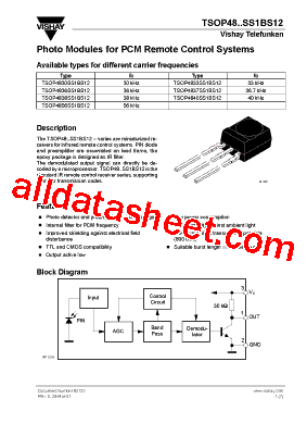 TSOP4856SS1BS12型号图片