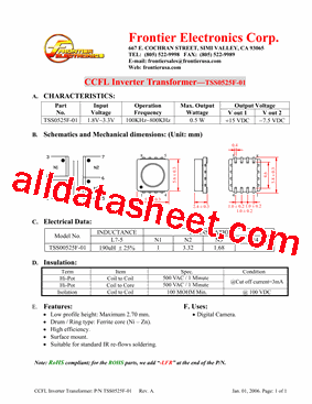 TSS0525F型号图片