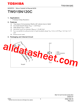 TW015N120CS1F型号图片