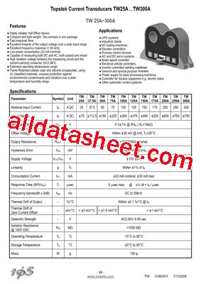 TW200A型号图片