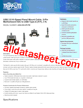 U024-003-5P-PM型号图片