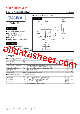 U6SB60型号图片