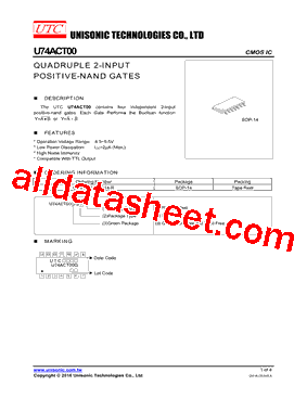 U74ACT00G-S14-R型号图片