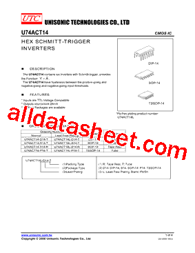 U74ACT14L-S14-R型号图片