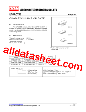 U74ACT86-S14-R型号图片