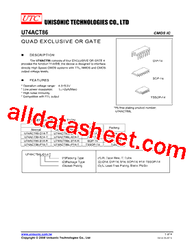 U74ACT86-S14-T型号图片