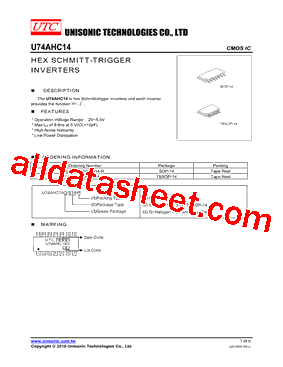 U74AHC14G-P14-R型号图片