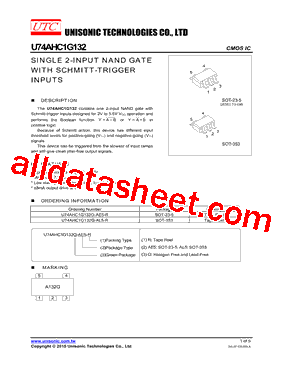 U74AHC1G132G-AL5-R型号图片