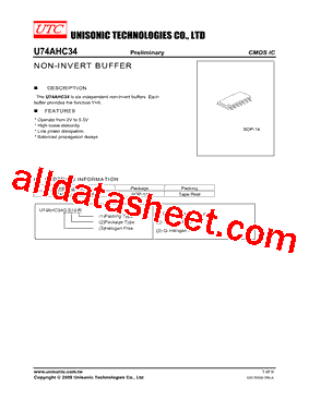 U74AHC34型号图片