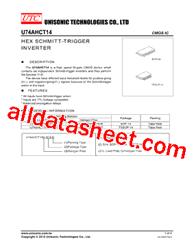 U74AHCT14G-S14-R型号图片