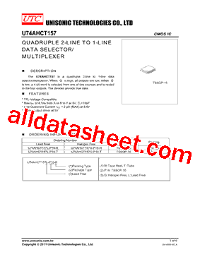 U74AHCT157G-P16-T型号图片