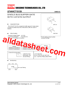 U74AHCT1G126-AL5-R型号图片