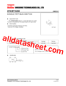 U74CBT1G384L-AL5-R型号图片