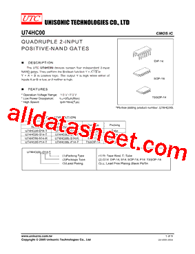 U74HC00L-S14-R型号图片
