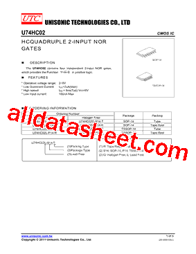 U74HC02G-P14-T型号图片
