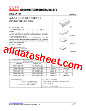 U74HC138G-R16-R型号图片