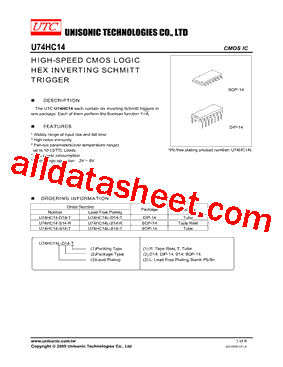 U74HC14-S14-T型号图片