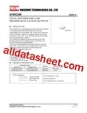 U74HC240L-P20-R型号图片