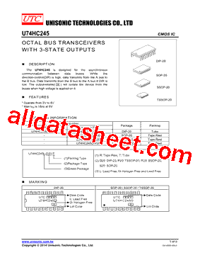 U74HC245G-D20-T型号图片