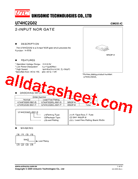 U74HC2G02-SM1-R型号图片