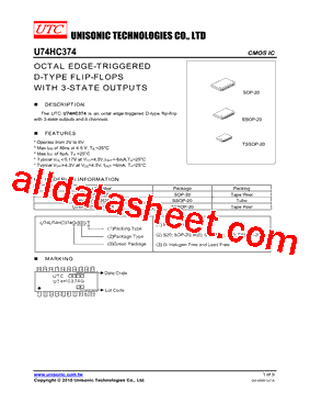 U74HC374G-R20-T型号图片