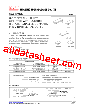 U74HC595AG-R16-R型号图片