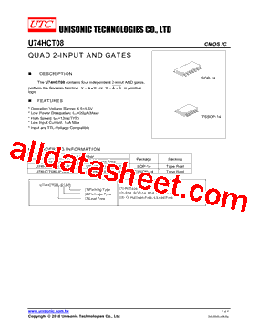 U74HCT08L-P14-R型号图片