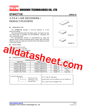 U74HCT138L-R16-R型号图片