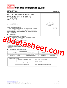 U74HCT541L-P20-T型号图片