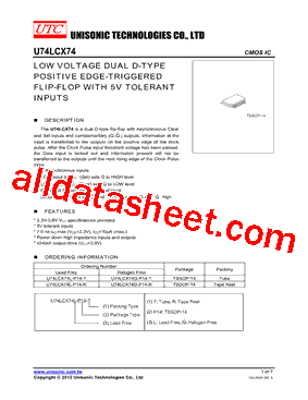 U74LCX74L-P14-T型号图片