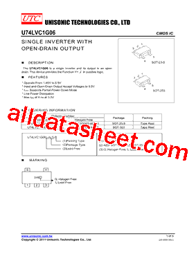 U74LVC1G06L-AE5-R型号图片