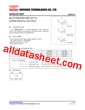 U74LVC1G07G-AE5-R型号图片