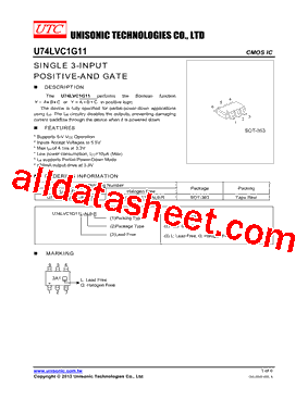 U74LVC1G11L-AL6-R型号图片