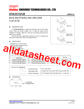 U74LVC1G125G-AL5-R型号图片