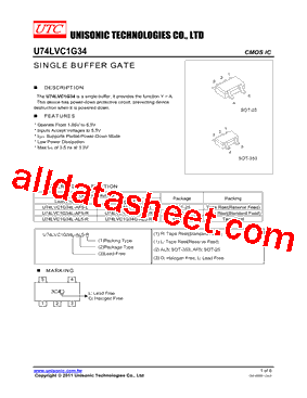 U74LVC1G34L-AF5-R型号图片