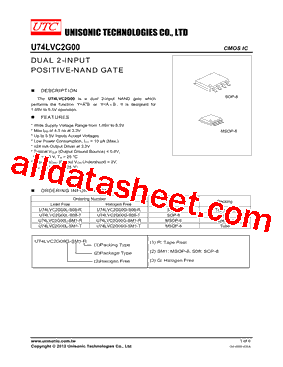 U74LVC2G00L-S08-T型号图片