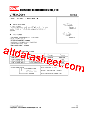U74LVC2G08G-P08-T型号图片