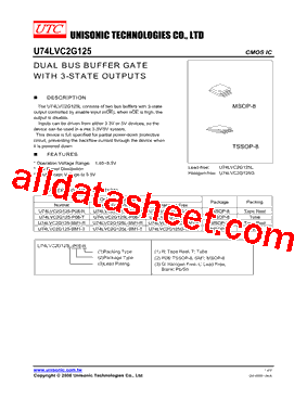 U74LVC2G125-P08-R型号图片