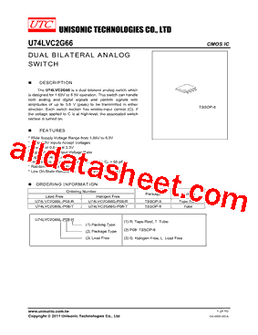 U74LVC2G66L-P08-R型号图片