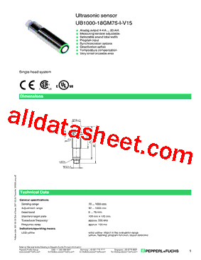 UB1000-18GM75-I-V15型号图片