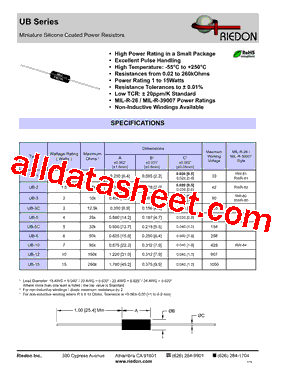 UB15-10RF1型号图片