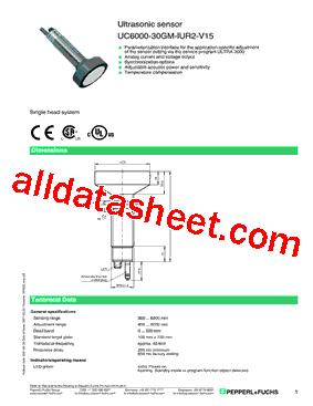 UC6000-30GM-IUR2-V15型号图片