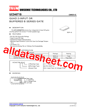 UCD4071BL-S14-T型号图片