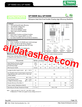 UF1602D型号图片