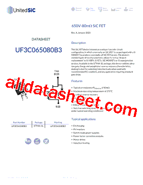 UF3C065080B3型号图片