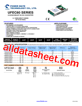 UFEC60-48S12型号图片
