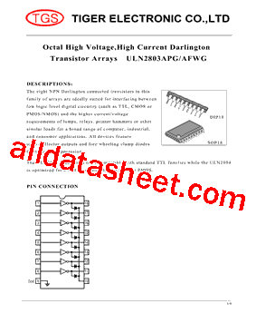 ULN2803AFWG,C,EL型号图片