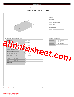 UMK063CG151JTHF型号图片