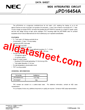 UPD16454AP型号图片