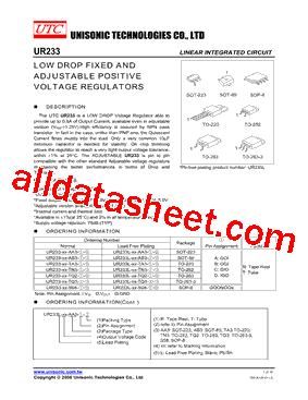 UR233.UR233L-XX-TA3-C-T型号图片